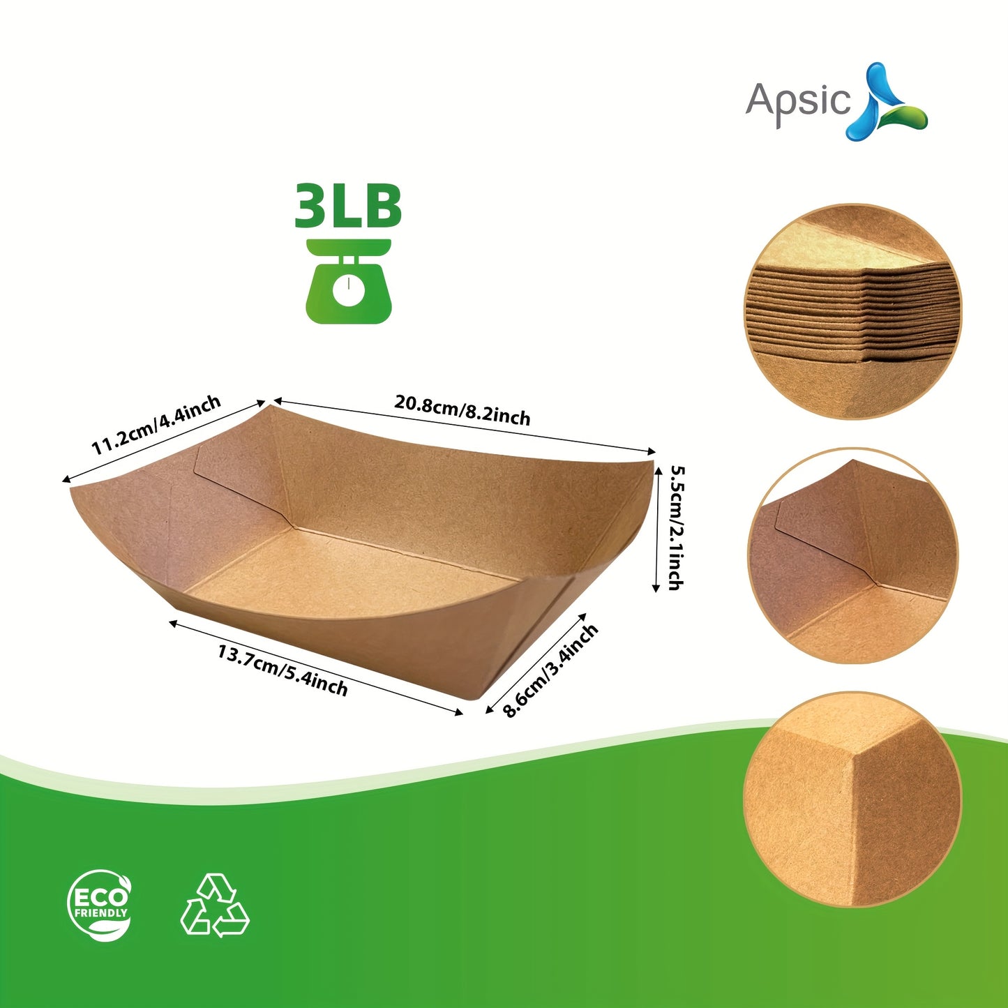 500pcs Load-bearing 3LBS High-quality Disposable Kraft Paper Food Tray - Sturdy Boat Shaped Container, Oil Proof And Leak Proof, Perfect For Hot Dogs, French Fries, Snacks - Suitable For Parties And Dining, High-quality Packaging, Safe And Worry Free